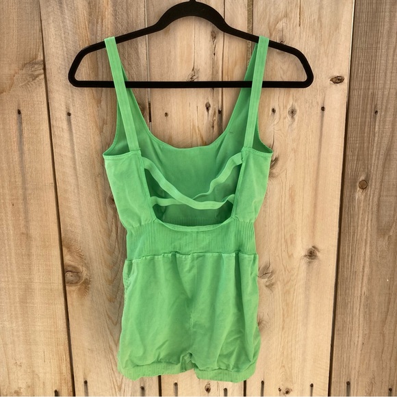 Free People Movement X The Class Good Karma Runsie in Grasshopper size M/L - Picture 6 of 9